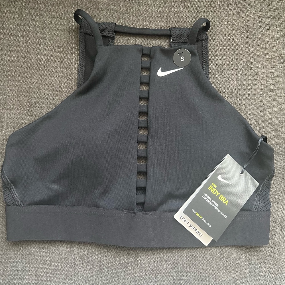 Nike Women's Indy Lattice Light Support Black Sports Bra CT5233-010